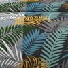 Duvet Cover Set In 57 Thread Count Cotton 260x240 Cm JUNGLE Blue, by Soleil d'Ocre