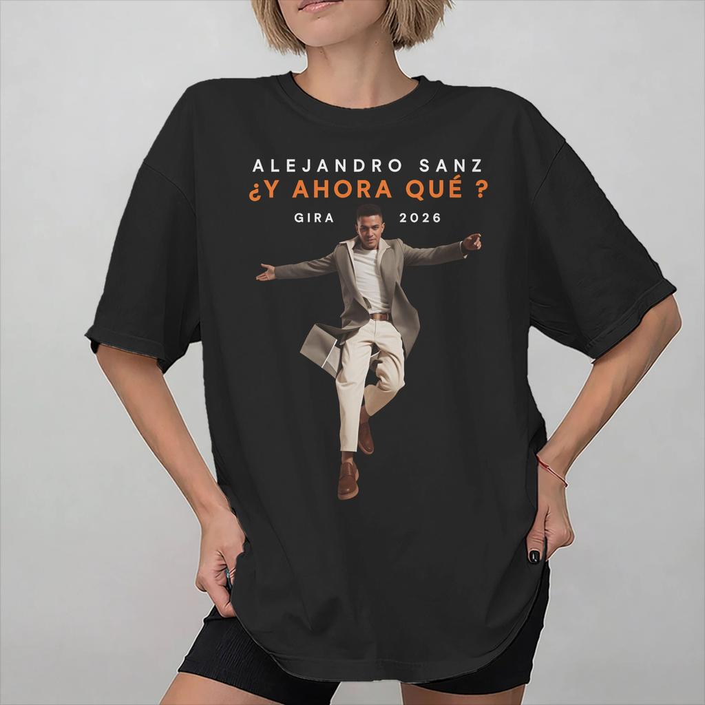 Unisex Women Printed Alejandro Sanz 2026 Concert Tee T Shirt 100 Cotton Tshirts Clothing