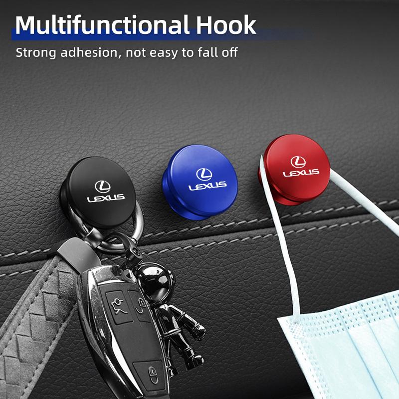 Emblems Universal Car Sticky Hook Seat Headrest Hook Accessories For Lexus CT ES GS NX IS250 CT200h IS300h ES300h RX400h NX300h