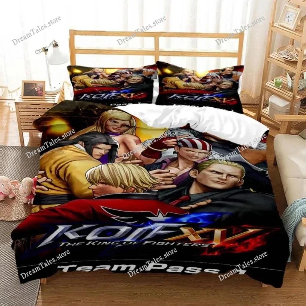 3D Печать Аниме King of Fighters KOF Комплект постельного белья Пододеяльник Спальня Одеяло Односпальное Двуспальное King _Размер Пододеяльник Домашний текстиль