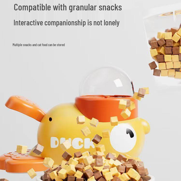 Little Yellow Duck Freeze-Dried Pet Puzzle: Cat Toy, Slow Feed Dog Bowl, Anti-Demolition Trainer.