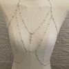 European-American Beach Glam Body Chain with Sparkling Diamond Pendant and Tassel