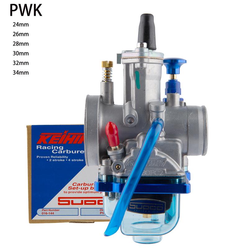 For KEIHIN KOSO OKO PWK 24 26 28 30 32 34mm Blue Bowl 2T 4T Scooter ATV Dirt Bike Universal Racing Carburetor