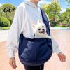 Lightweight Pet Travel Bag Crossbody Cat Carrier, Portable Hands Free Sling, Snap Closure, Polyester Small Carrier Carrying with Safety Buckle