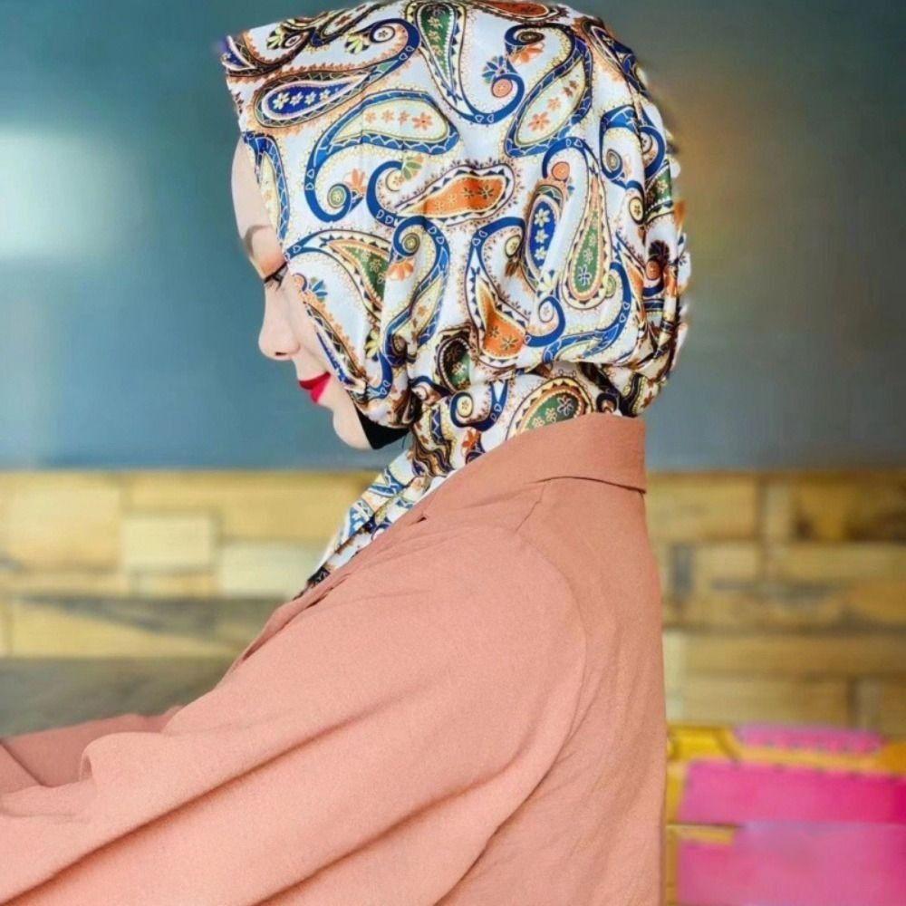 Мусульманский тюрбан, устойчивый к солнцу, имитация шелка, головной платок, модная шапка-хиджаб, женская