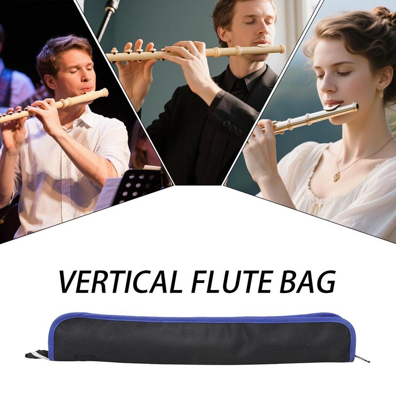 Сумка для хранения для блокфлейты Тканевая сумка для хранения для саксофона Портативный водонепроницаемый чехол на молнии для духового инструмента блокфлейты