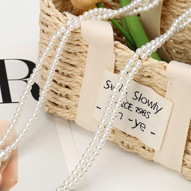 Новая универсальная многослойная жемчужная женская поясная цепочка, французский ретро длинный жемчужный ремень, декоративный пояс для платья