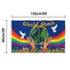 World Peace Flag Polyester Large Banners 90*150CM Fade Resistant Flags Perfect for Home Outdoor