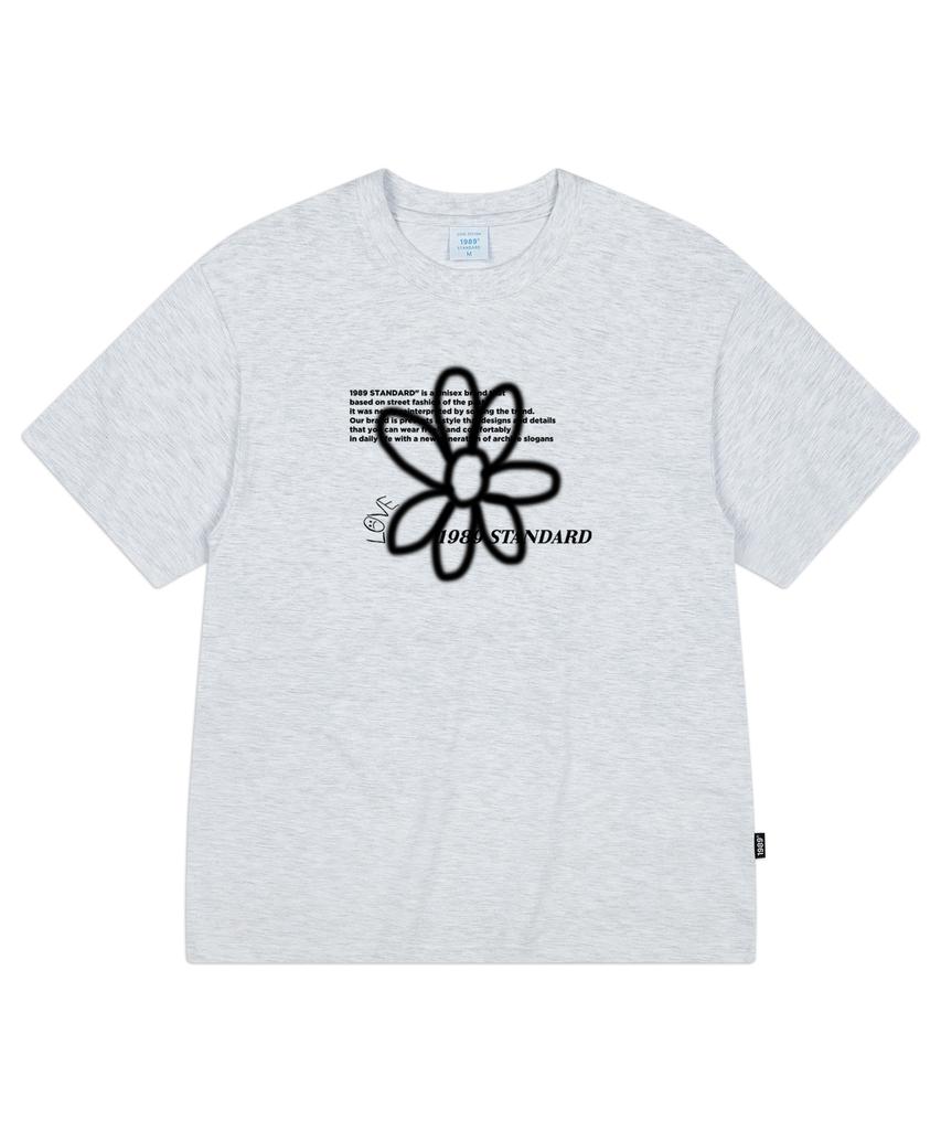 1989STANDARD Bw Flower Cool Cotton Oversized Short Sleeve (Sisstd-0034) S