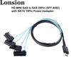 OCuLink PCIe SFF-8611 4i to SAS 4X 8482 High-Speed HDD Conversion Cable