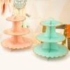Paper Cake Stands Birthday Gilding Lace Three-layer Afternoon Tea Dessert Decor Happy Birthday Party Decor Kid Cake Stand
