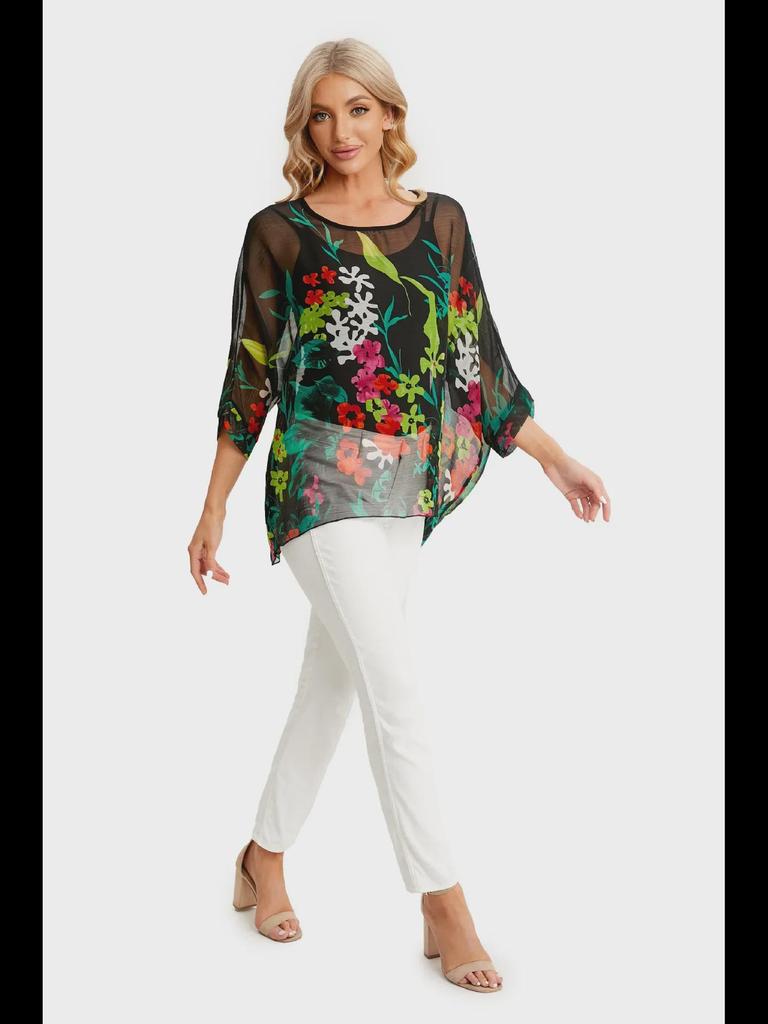 Женская рубашка с защитой от солнца из шифона 4 серии Bohemian