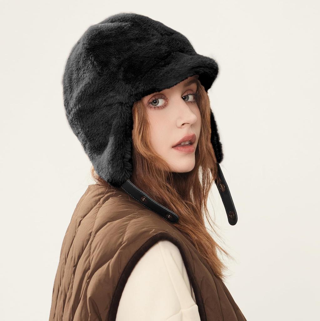 Croogo Шапка-пилот с ушками, теплая и идеальная для русской зимы, милая, для полетов, идеально подходит для копания снега и активного отдыха, мужская и женская, с клапанами, ветрозащитная, зимняя, шапка,
