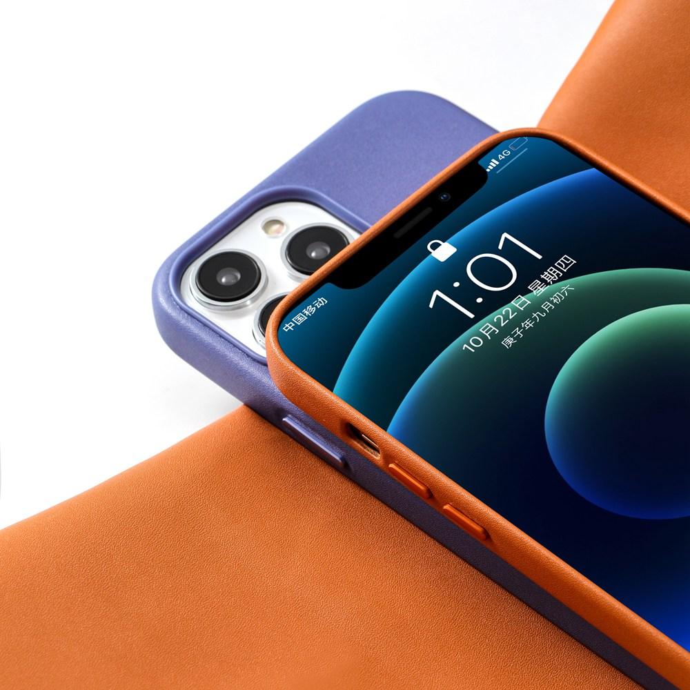 Nappa Grain Leather Case For Iphone 14 13 12 Pro Max 14 Plus Four Sides All -Inclusive Microfiber Lining Phone Cover