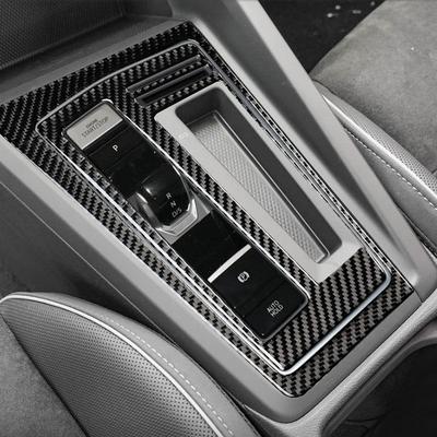 Для VW Golf 8 GTI MK8 Аксессуары для интерьера автомобиля Мягкое углеволокно Декоративные наклейки Накладка на панель переключения передач