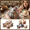 Коллекция лоскутного шитья DIY Набор ручных кукол-мышей из 5 штук Набор для рукоделия из ткани для швейных и домашних декоративных проектов