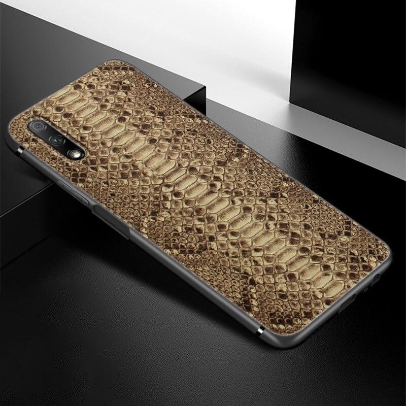 Модный чехол для телефона из змеиной кожи для Huawei Honor 7A 8A 9X 20 Pro 8 10X Lite 9A 8C 9C 20E 7S 8S 20S 8X 10i 20i 30i мягкий черный чехол