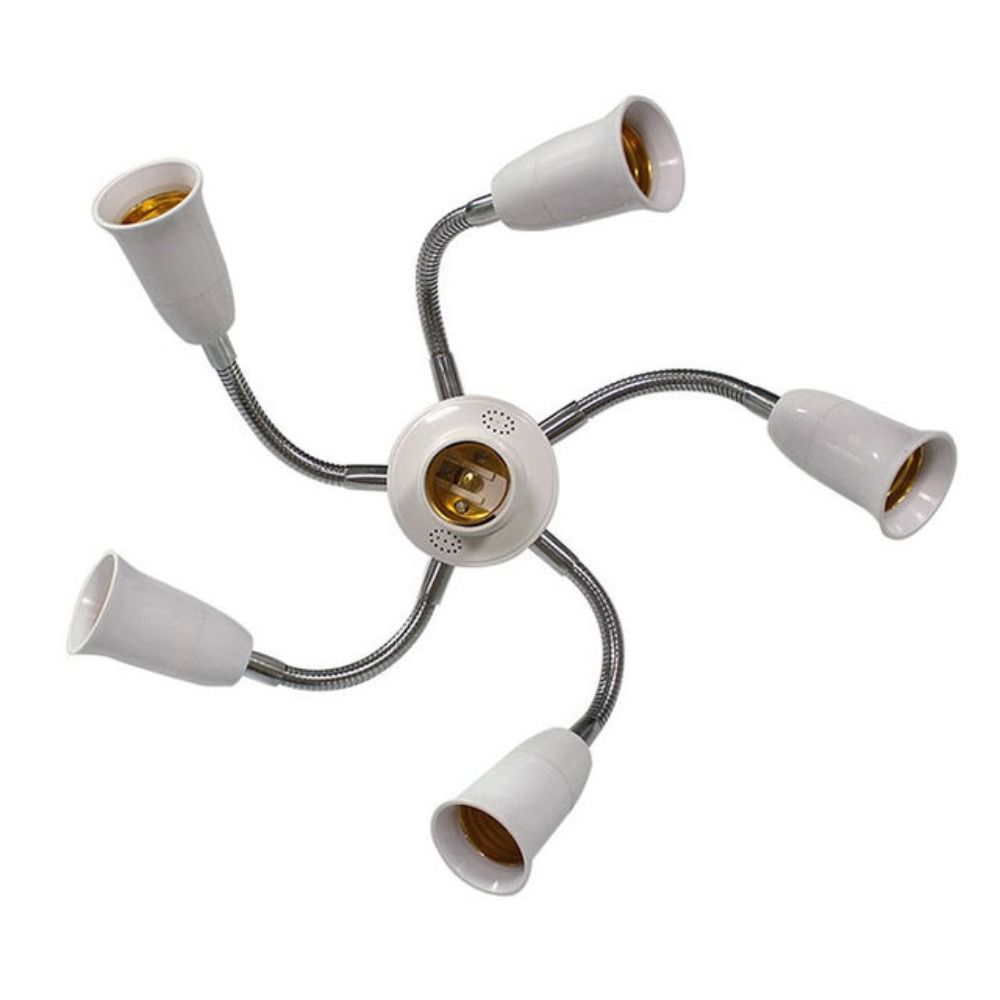 with Extension Hose E27 Light Socket Splitter Bulbs Adapter E27 Lamp Holder Converter Office