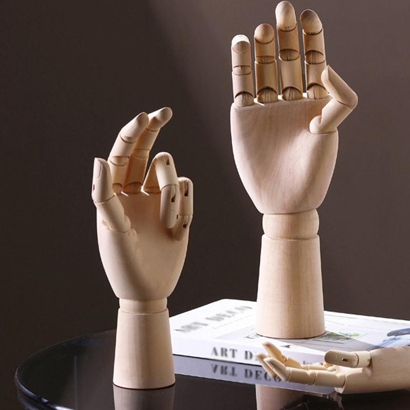 10-дюймовая деревянная шарнирная модель руки человека Художественные инструменты для рисования и карикатуры Моделирование модели руки человека