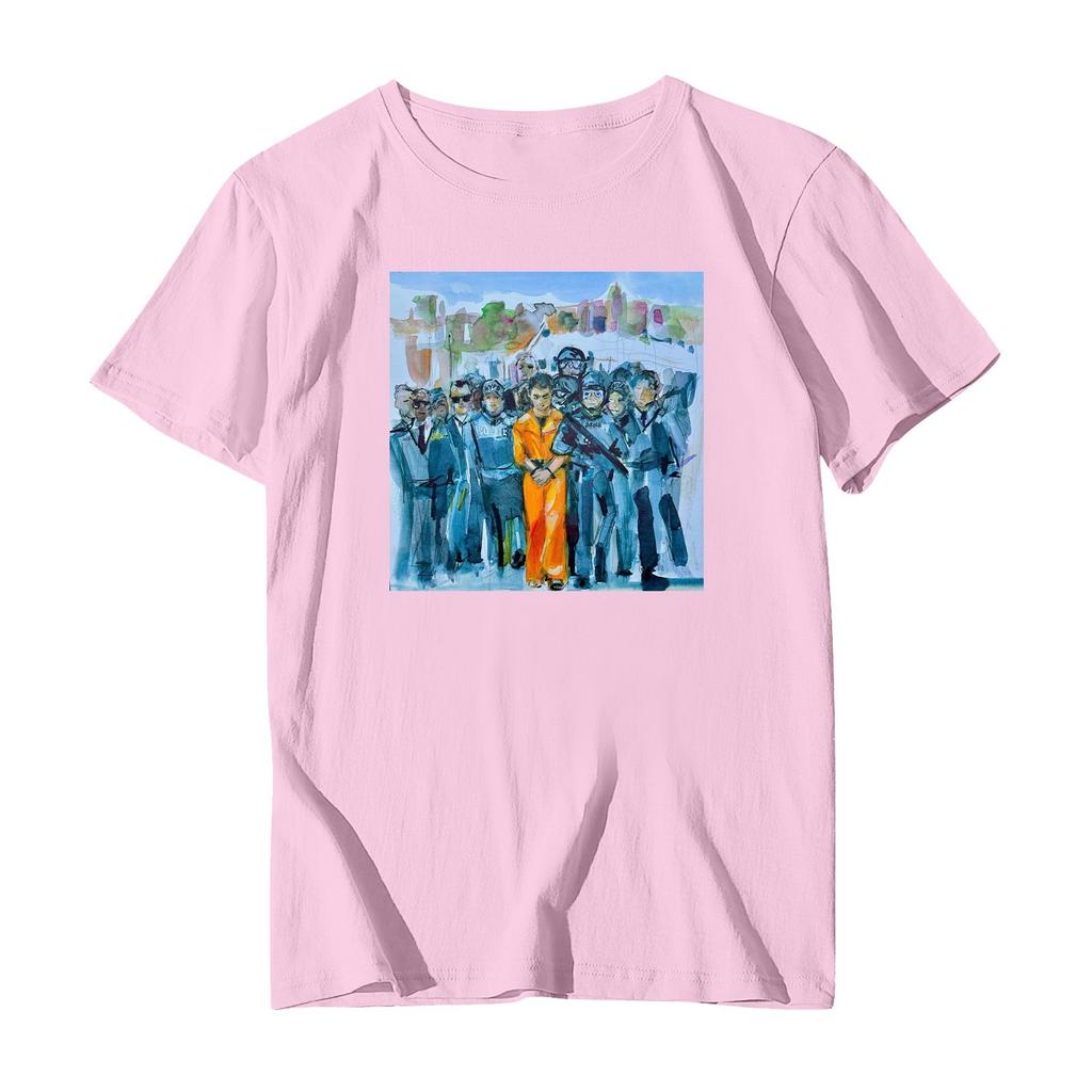 Повседневная модная спортивная футболка с круглым вырезом и принтом унисекс с коротким рукавом