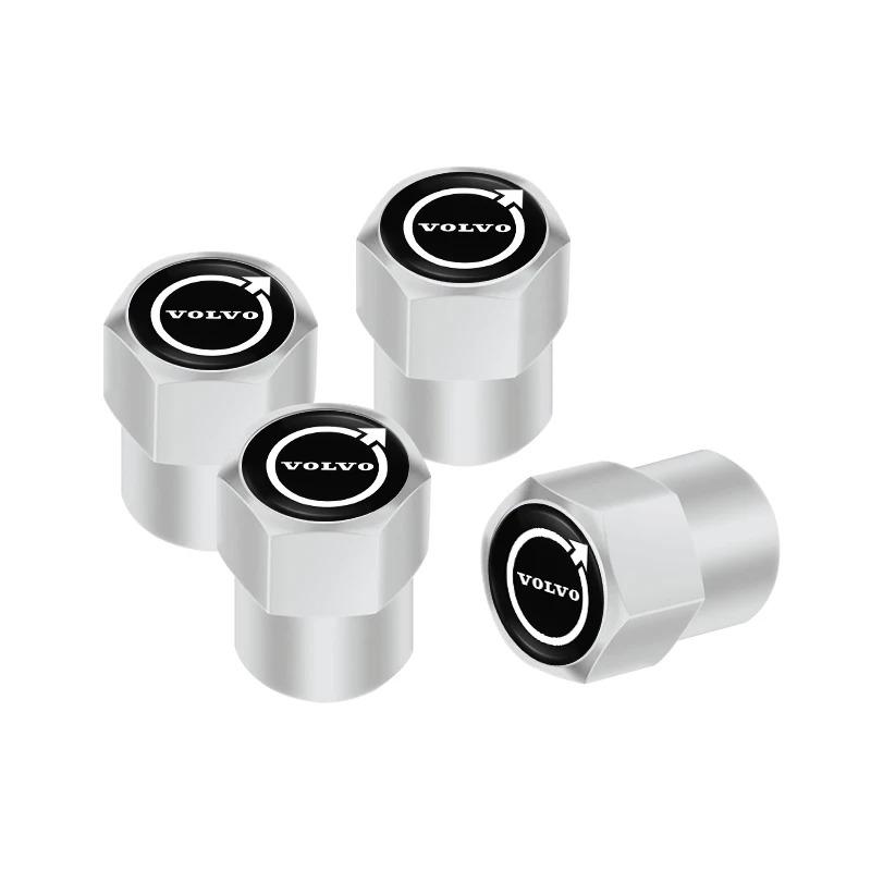 4PCS Car Metal Valve Caps Volvo Xc60 Xc40 Xc90 S60 S90 V60 V90 Ex30 Ex90 C40 Em90 Xc70 V40 Tire Stem Dust Proof Covers