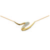[G0599] - Gold-Plated Necklace 'Choreography' White Gold - 40x16 Mm