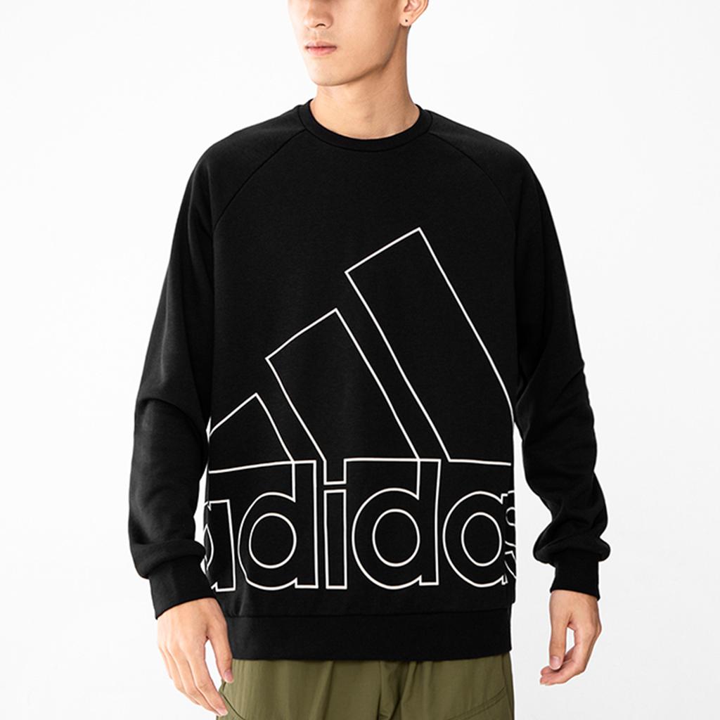 adidas Толстовка с большим логотипом Мужская толстовка черная HB5085
