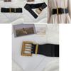 Chic Wide Waist Belt For Women Street Style With Unique Square Buckle Design