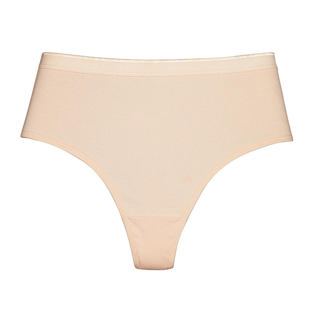 Women's High Waisted Thong, Women's Indoor Fitness Underwear, Belly Hugging Sexy Thong