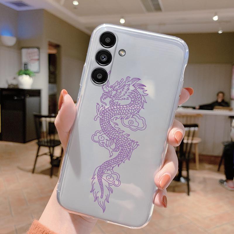 Прозрачный чехол для Samsung Galaxy A24 4G Ударопрочный чехол Мультяшный Милый Мягкий Силикон Fundas для Galaxy A14 A54 A34 Прозрачный Coque