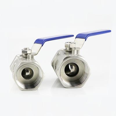 Шаровой кран из нержавеющей стали Шаровой кран 1/4" 3/8" 1/2" 3/4" 1" 1-1/4" 1-1/2" Внутренняя резьба BSP Клапан с виниловой ручкой Резьбовые клапаны