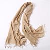2024 Autumn And Winter Imitation Cashmere Scarf Solid Color Fashionable Versatile Warm Shawl Tassel Scarf