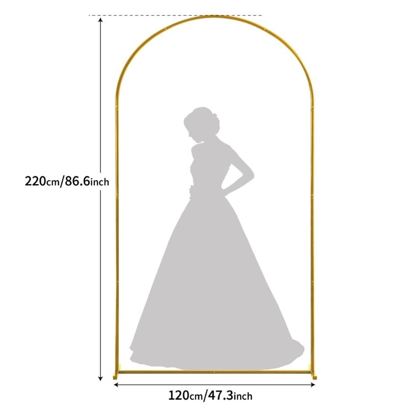 Золотая железная свадебная арка для декора разных размеров, простая сборка, структура для фона вечеринки