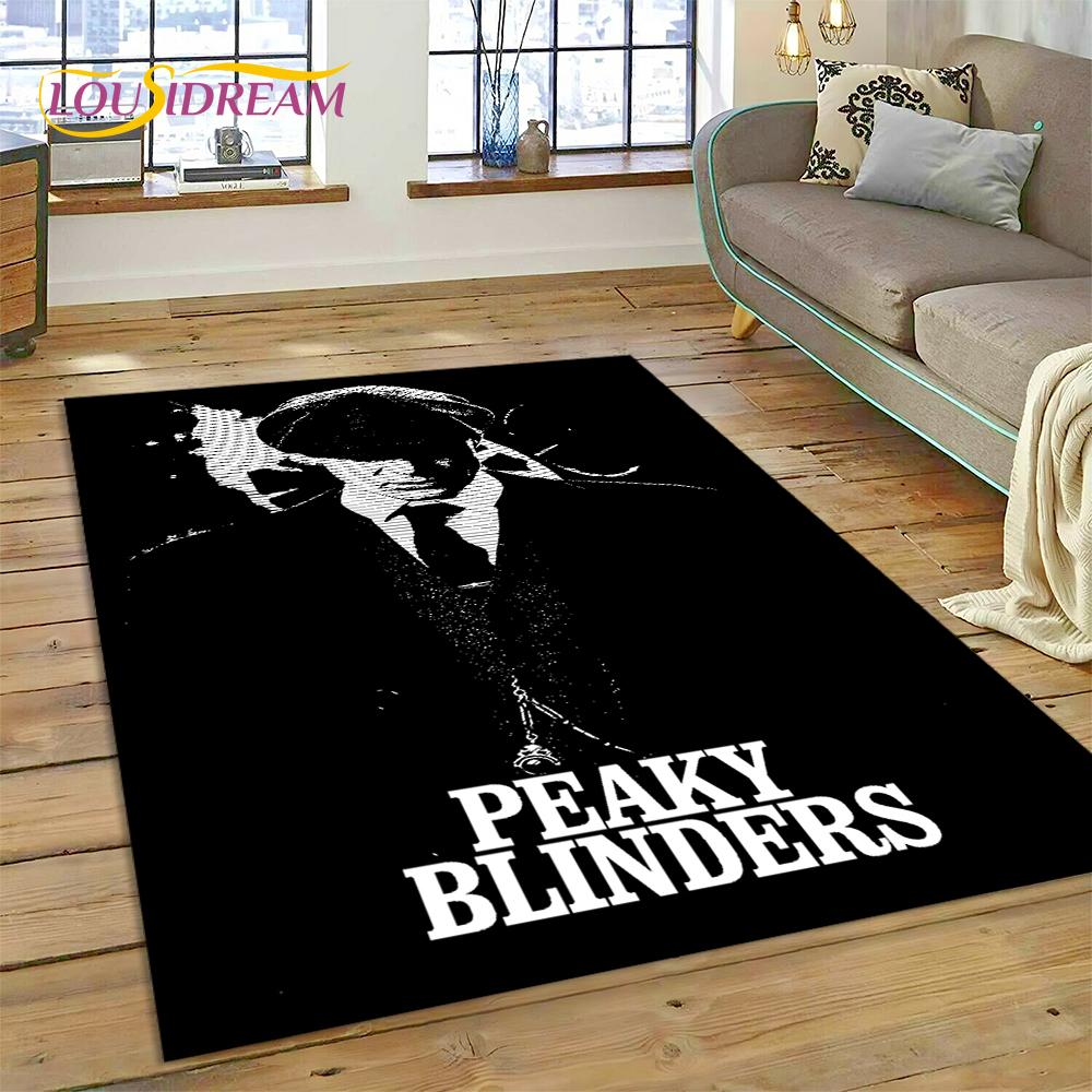 3D P-Peaky Blinders Tommy Shelby HD Rug Carpet for Living Room Bedroom Home Decor,Floor Mat Non-slip Decoration for Sofa Doormat