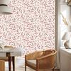 Wallpaper Small Flowers White, Light Gray and Coral 50x1000