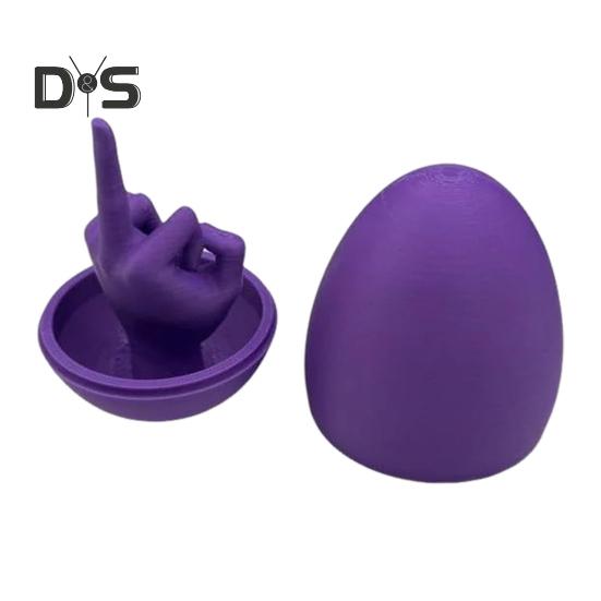 Пасхальное яйцо, розыгрыш со средним пальцем, подарок для взрослых, забавный 3D-печатный грубый розыгрыш с яйцом, веселый сюрприз, наполнитель пасхальной корзины