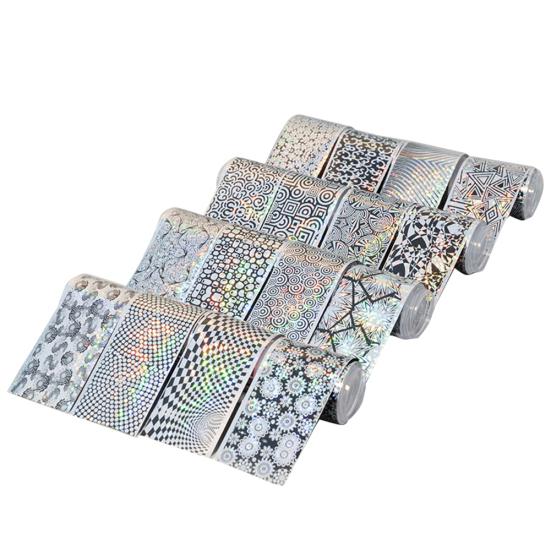 16Pcs/Set Laser Starry Sky Nail Foil Nail Art Transfer Sticker DIY Manicure Tool