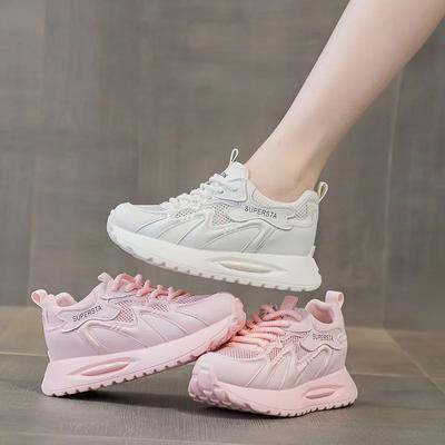 Модные спортивные высокие сетчатые дышащие спортивные женские туфли удобные и элегантные городские распродажи розовые кроссовки для женщин