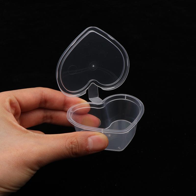 50Pcs Delivery Package Seasoning Box Sauce Box Seasoning Round Transparent Conjoined Plastic Box With Lid Multi Size Home Supply