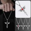 Cross Pendant Titanium Steel Necklace Trendy Hip-hop Collarbone Chain 23.62 Inches