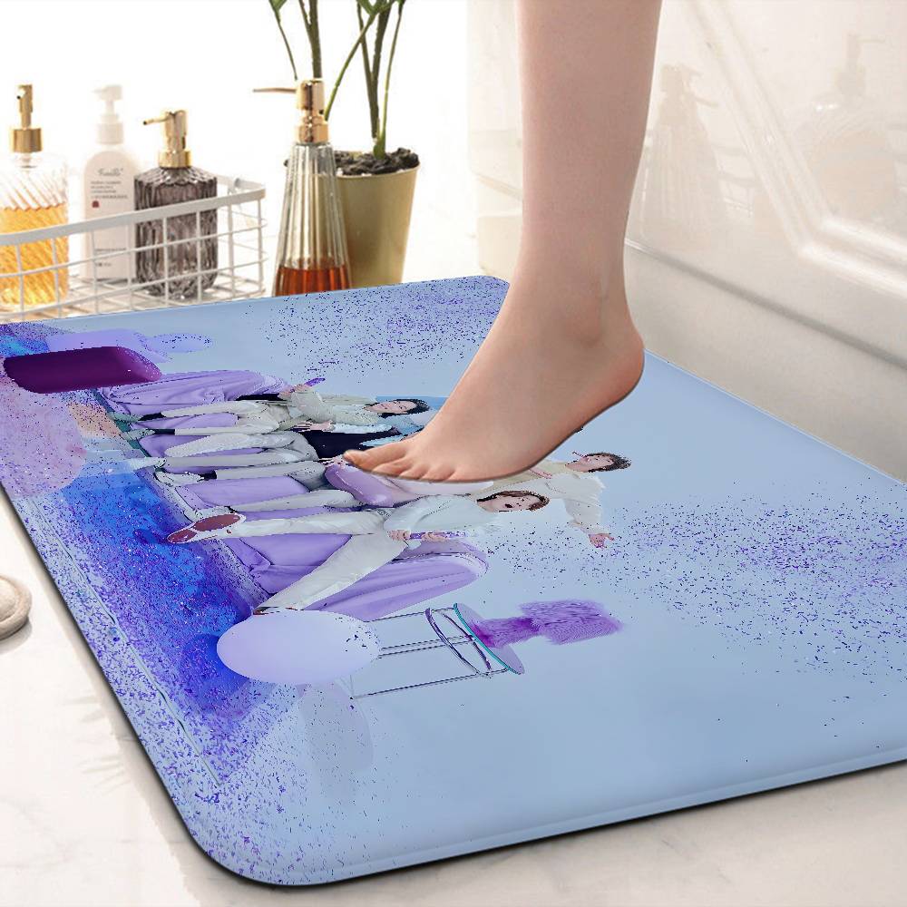 Kpop B-BTS Hallway Carpet INS Style Soft Bedroom Floor House Laundry Room Mat Anti-skid Bedside Area Rugs