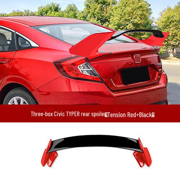 Комплект заднего спойлера и дефлектора крыши для Honda Civic Type-R 16-19 г.