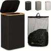 Laundry Basket with Raised Capacity, Lid, Removable Inner Bag, Suitable for Storage Tissue In Dormitory Bedroom Bathroom