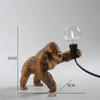 Modern Mini Gorilla Table Lamp Cute Resin Monkey Desk Lamp Children's Bedroom Bedside Lamp Decoration Lights Decor Holiday Gifts