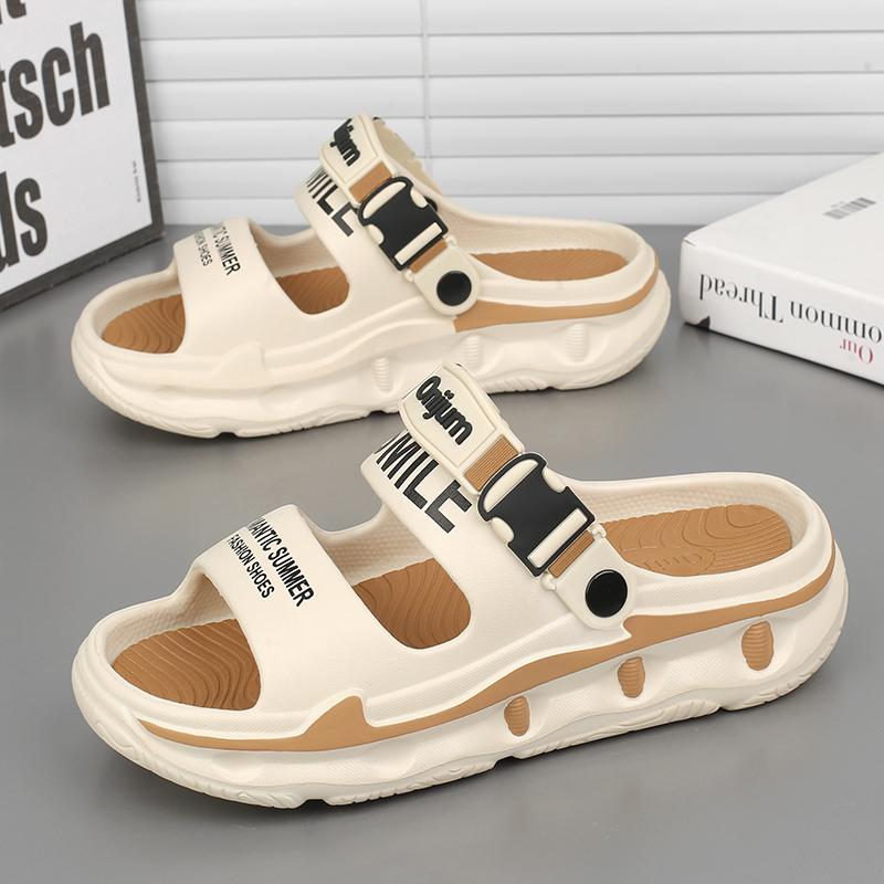 2025 Новые мужские уличные сандалии тапочки пляжные удобные толстые подошвы сабо мужская повседневная обувь садовая обувь мужские и женские пляжные сандалии