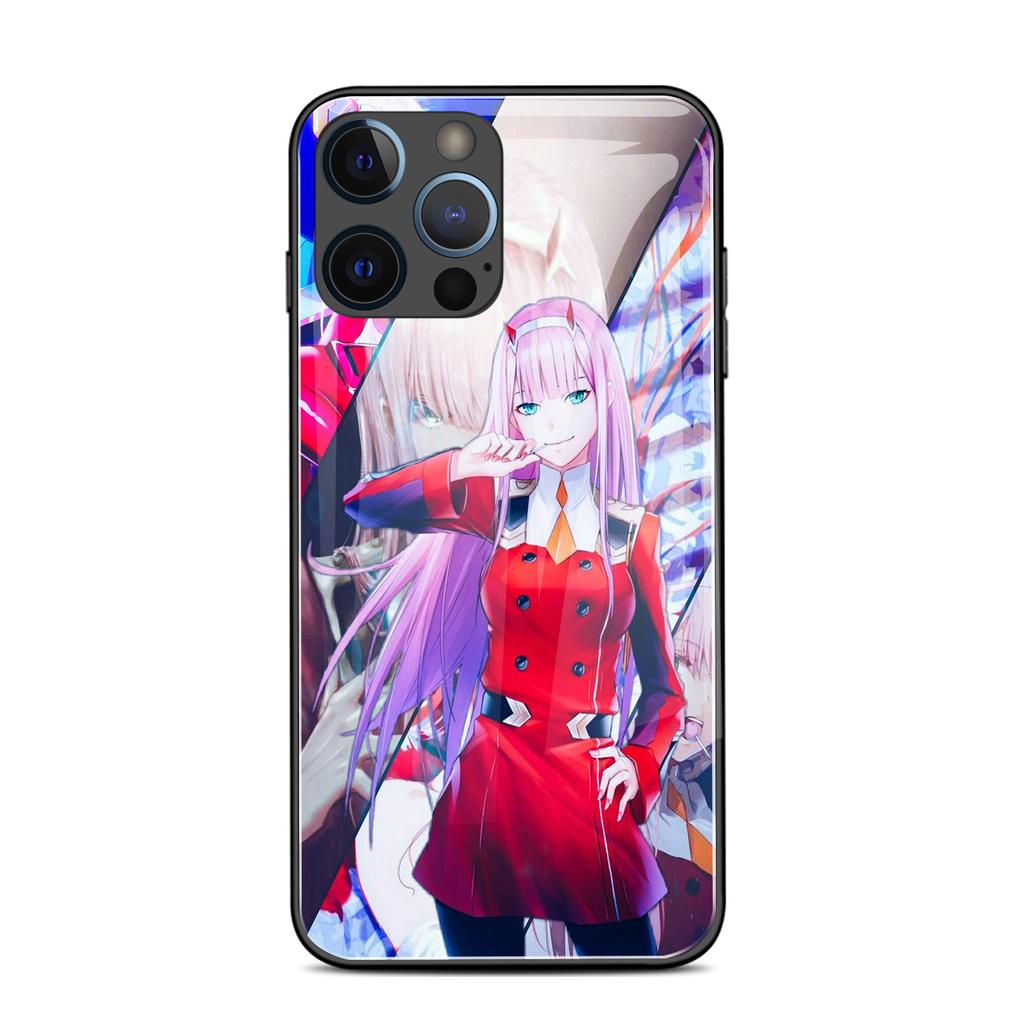 Чехол из закаленного стекла с японским аниме "DARLING in the FRANXX" для iPhone 6 6s 7 8 14 Plus X Xs Max Xr 11 12 13 14 Pro Max Se2020