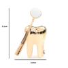 Gold Color Dental Mirror Brooches Personality Style  Doctor Dentist Brooch Pins