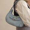 Women's Padded Denim Shoulder Bags Vintage Shoulder Bags Designer Brand Bags