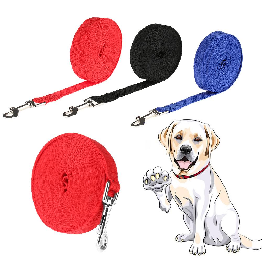 10m Solid Color Puppy Kitten Training Strap Dog Cat Lead Wire Walking Harness Pet Leash Nylon Rope