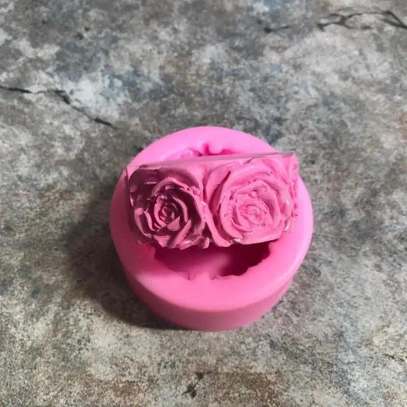 Wholesale DIY Handmade Soap Mold Soap Making 3D Circular Rose Shaped Silicone Soap Mold Cake Candle Mold Craft Decoration